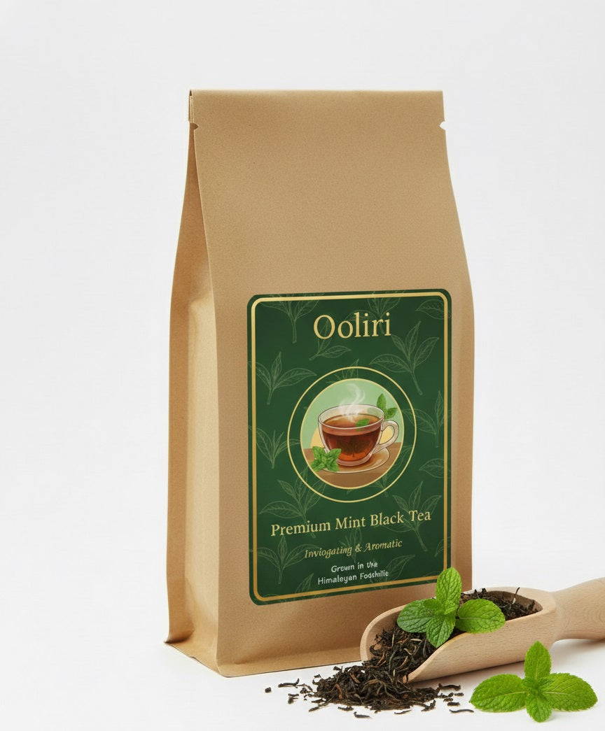 Premium Mint Black Tea Leaves _100G