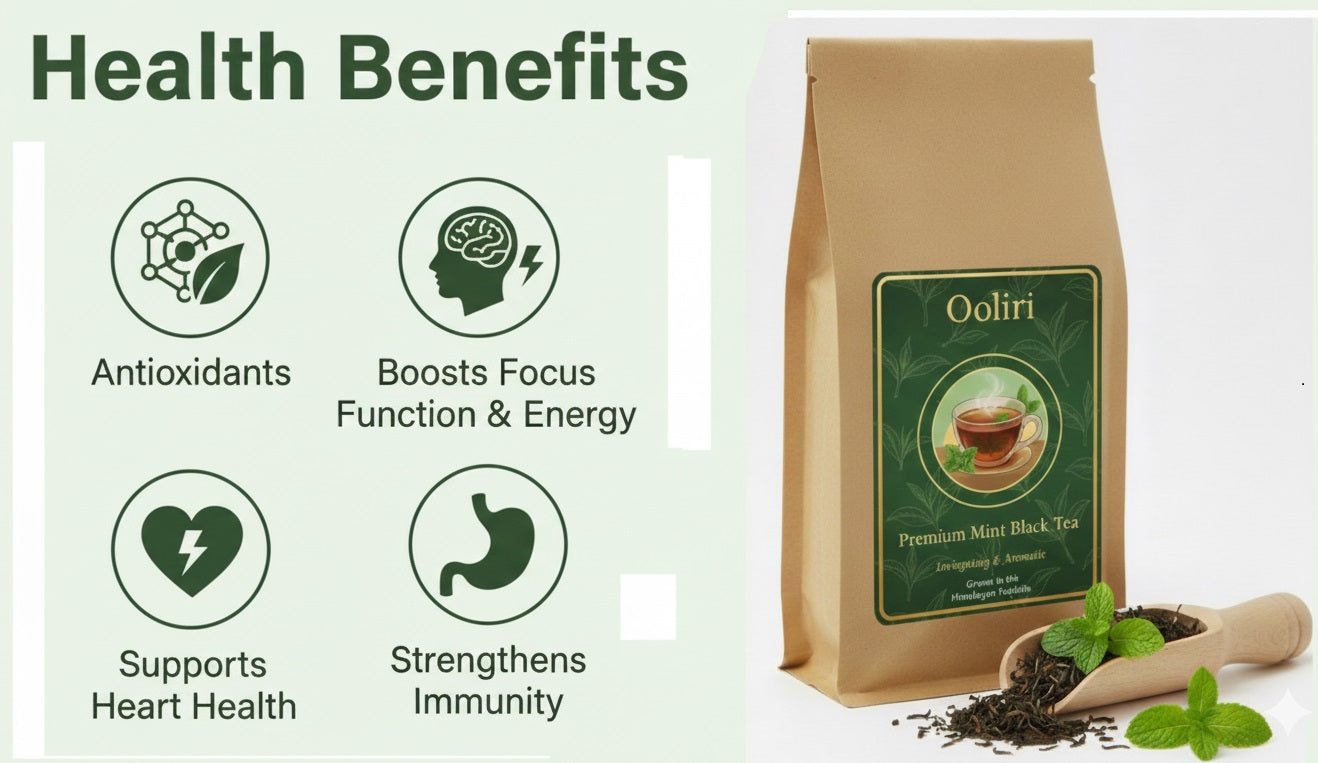 Premium Mint Black Tea Leaves _100G